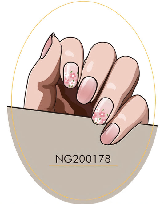 Petals of Serenit Semicured Gel Nail Sticker Kit/NG178