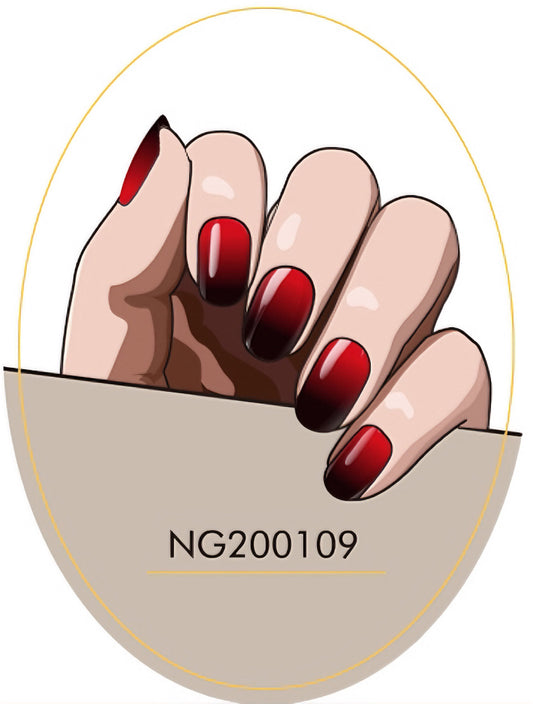 Crimson Twilight Semicured Gel Nail Sticker Kit/NG109