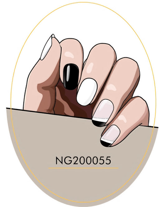 MonoFrench Chic Semicured Gel Nail Sticker Kit/NG55