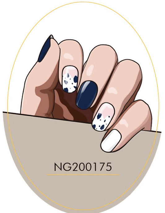 Nautical Chic Semicured Gel Nail Sticker Kit/NG175