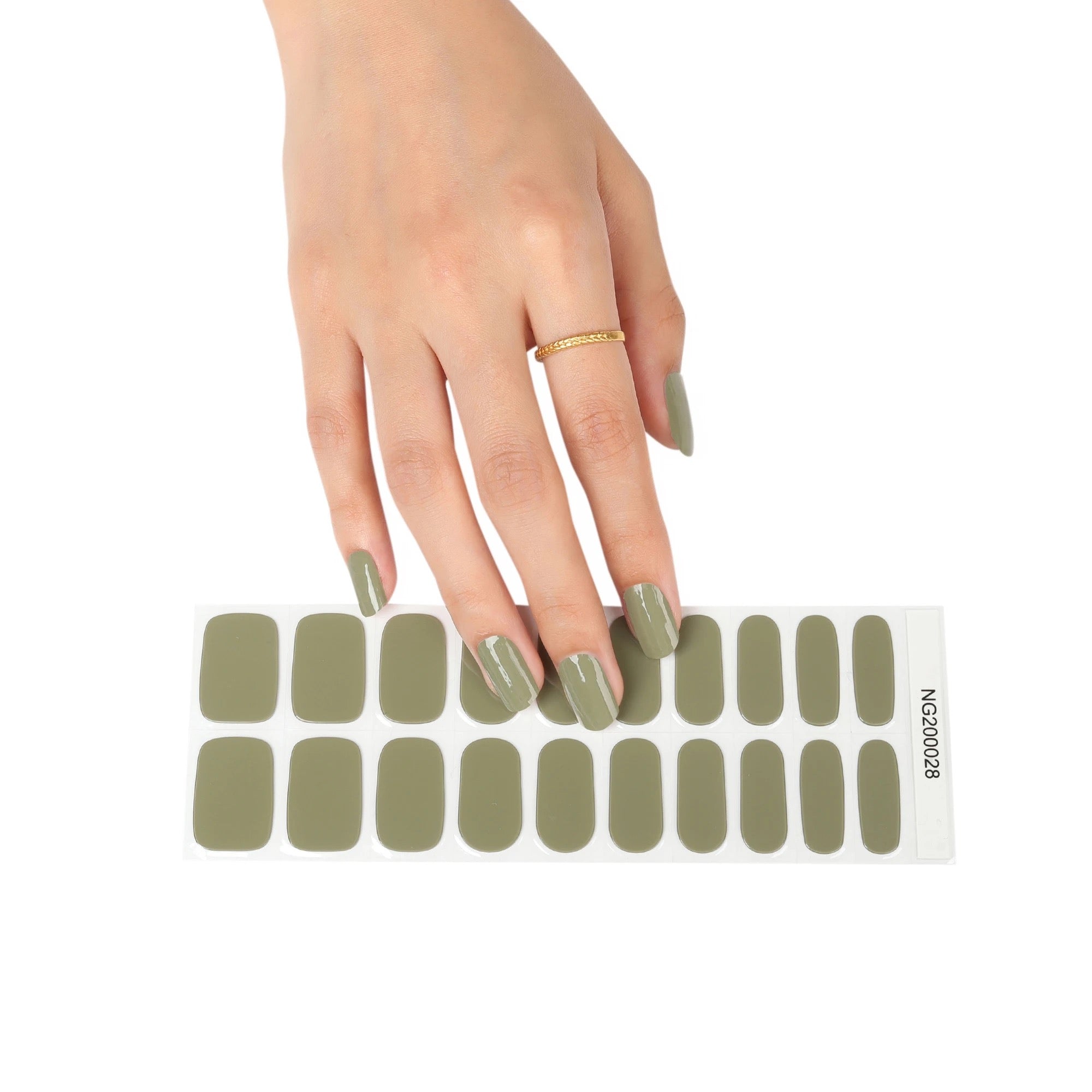 Army Green Semicured Gel Nail Sticker Kit/NG28 – Kiorcy